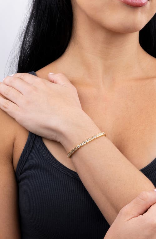 Sterling Forever Sterling Forever Helene 14k Gold Plated Asscher Cut Tennis Bracelet 