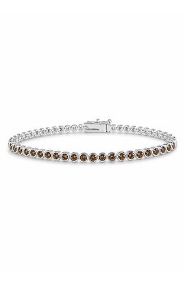 Sterling Forever Sterling Forever Helene Bezel Cubic Zirconia Eternity Bracelet