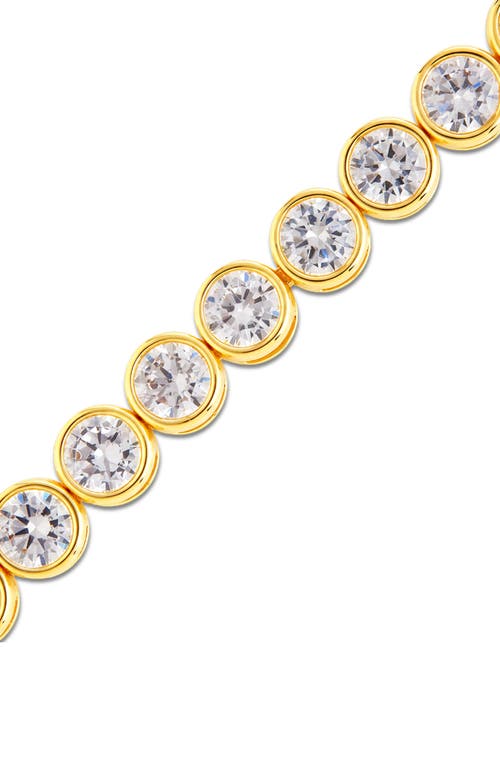 Sterling Forever Sterling Forever Helene Bezel Cubic Zirconia Tennis Bracelet