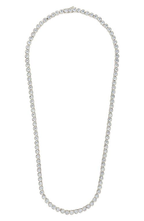 Sterling Forever Sterling Forever Helene Bezel Cubic Zirconia Tennis Necklace
