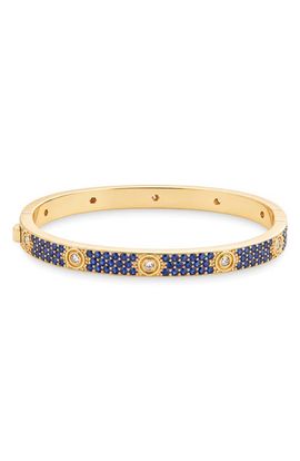 Sterling Forever Sterling Forever Lumire 14k Gold Plate Cubic Zirconia Bangle 