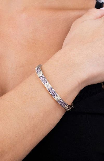 Sterling Forever Sterling Forever Lumire Amethyst CZ Bangle
