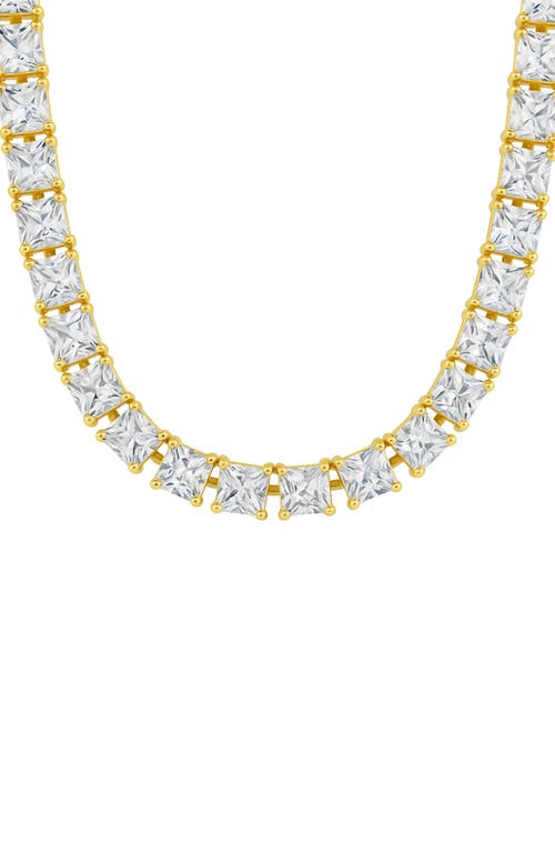 Sterling Forever Sterling Forever Marisol Princess Cut Cubic Zirconia Tennis Necklace