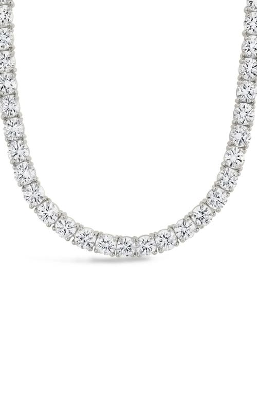Sterling Forever Sterling Forever Marisol Round Cut Cubic Zirconia Tennis Necklace