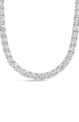 Sterling Forever Sterling Forever Marisol Round Cut Cubic Zirconia Tennis Necklace