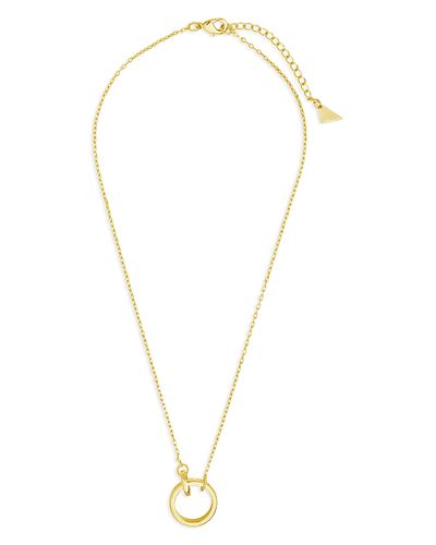 Sterling Forever Sterling Forever Mishel Interlocking Necklace, 16