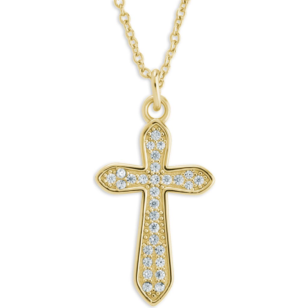 Sterling Forever Sterling Forever Pavé Cross Pendant Necklace