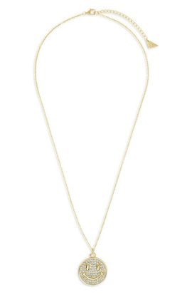 Sterling Forever Sterling Forever Pavé Cubic Zirconia Positivity Pendant Necklace
