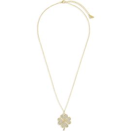 Sterling Forever Sterling Forever Pav Cubic Zirconia Shamrock Pendant Necklace
