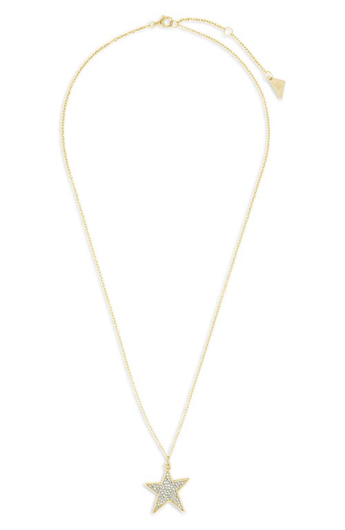 Sterling Forever Sterling Forever Pavé Cubic Zirconia Star Pendant Necklace