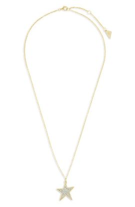 Sterling Forever Sterling Forever Pavé Cubic Zirconia Star Pendant Necklace