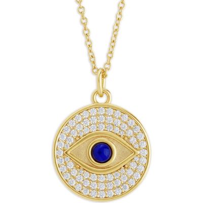 Sterling Forever Sterling Forever Pavé Evil Eye Pendant Necklace