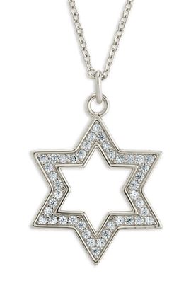 Sterling Forever Sterling Forever Pave Star of David Pendant Necklace