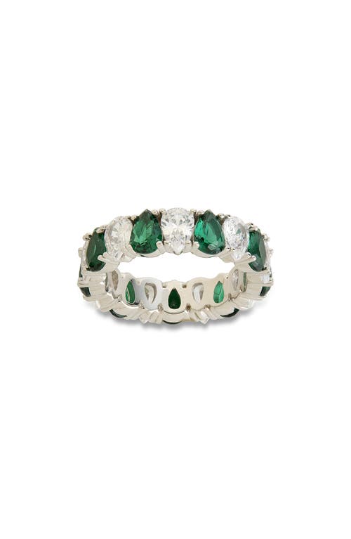 Sterling Forever Sterling Forever Pear Cubic Zirconia Eternity Ring