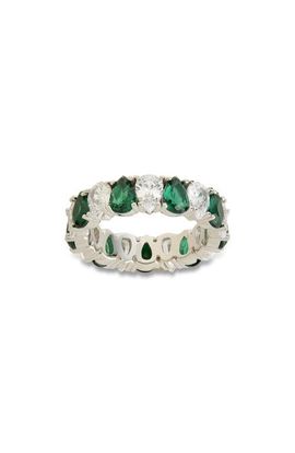 Sterling Forever Sterling Forever Pear Cubic Zirconia Eternity Ring