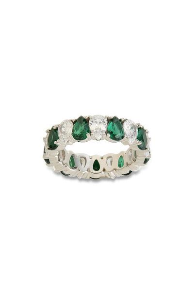 Sterling Forever Sterling Forever Pear Cubic Zirconia Eternity Ring