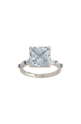 Sterling Forever Sterling Forever Princess-Cut Cubic Zirconia Ring