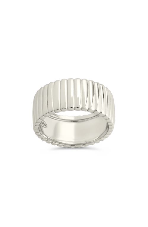 Sterling Forever Sterling Forever Robyn Ribbed Band Ring