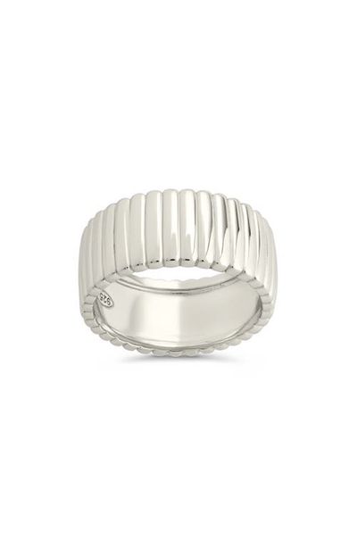 Sterling Forever Sterling Forever Robyn Ribbed Band Ring