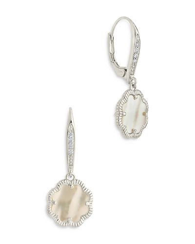 Sterling Forever Sterling Forever Rose Petal Short Drop Earrings