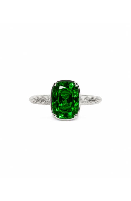 Sterling Forever Sterling Forever Sterling Silver Mini Emerald Ring 