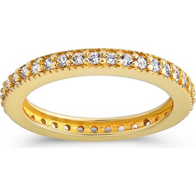 Sterling Forever Sterling Forever Thin Cubic Zirconia Band Ring