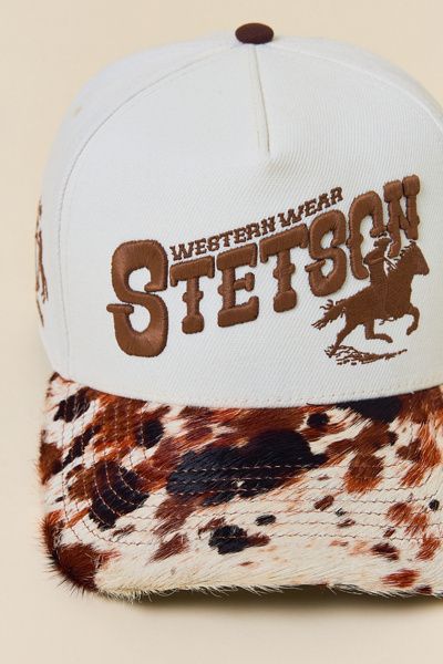 Stetson Stetson Cow Print Baseball Hat in Cow Print, Men's at Urban Outfitters