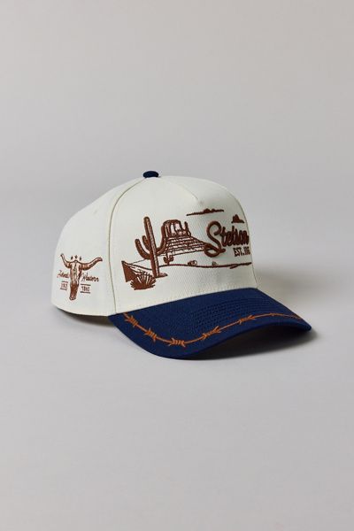Stetson Stetson Landscape Embroidered Trucker Hat in Navy, Men's at Urban Outfitters