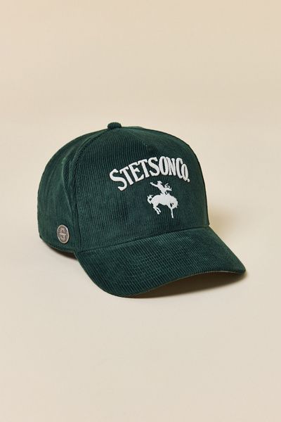 Stetson Stetson Rodeo Logo Corduroy Baseball Hat in Green, Men's at Urban Outfitters