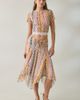 Steve Madden Steve Madden Abella Cinch-Front Asymmetric Mesh Midi Skirt in Rainbow Vision, Women's at Urban Outfitters - 1
