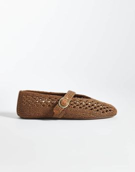 Steve Madden Steve Madden Alara woven ballet flats in cashew-Brown