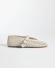 Steve Madden Steve Madden Alara woven ballet flats in sand pearl-Neutral - 1