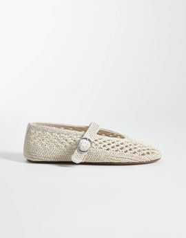 Steve Madden Steve Madden Alara woven ballet flats in sand pearl-Neutral