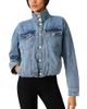 Steve Madden Steve Madden Allyson Cotton Denim Stand Collar Jacket - 1
