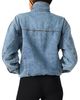 Steve Madden Steve Madden Allyson Cotton Denim Stand Collar Jacket - 3