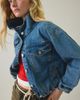 Steve Madden Steve Madden Allyson Funnel Neck Denim Jacket in Imperial Blue, Women's at Urban Outfitters - 1