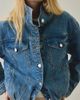 Steve Madden Steve Madden Allyson Funnel Neck Denim Jacket in Imperial Blue, Women's at Urban Outfitters - 3