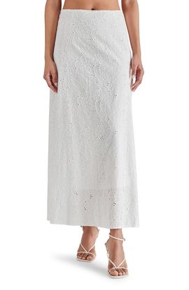Steve Madden Steve Madden Amalia Eyelet Embroidered Cotton Maxi Skirt