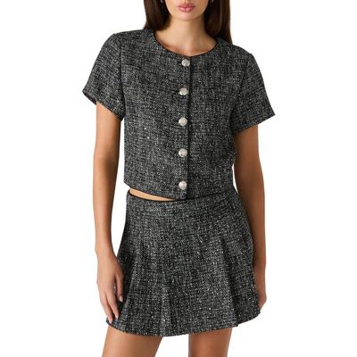Steve Madden Steve Madden Aralynn Crop Tweed Top