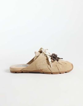 Steve Madden Steve Madden Atlas backless slip on sneakers in beige suede-Neutral