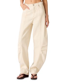 Steve Madden Steve Madden Austin Barrel Jeans in Natural