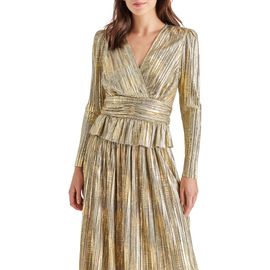 Steve Madden Steve Madden Azura Metallic Peplum Top