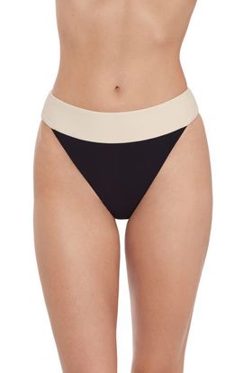 Steve Madden Steve Madden Banded High Leg Bikini Bottoms