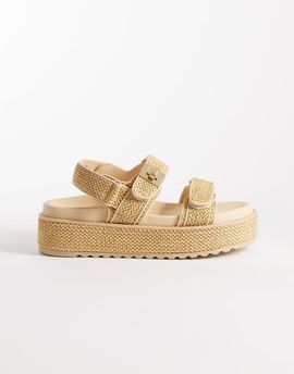 Steve Madden Steve Madden Bigmona flatform sandals in natural raffia-Neutral