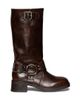Steve Madden Steve Madden Boneta pull-on harness knee boots in brown leather - 1