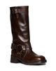 Steve Madden Steve Madden Boneta pull-on harness knee boots in brown leather - 2