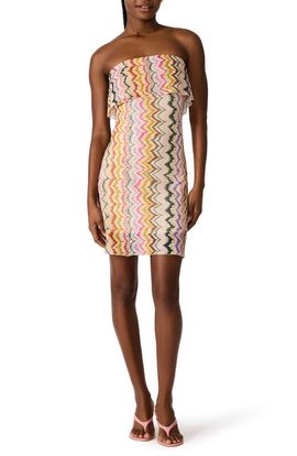 Steve Madden Steve Madden Bryar Print Strapless Dress