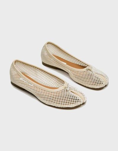Steve Madden Steve Madden Calico tabi ballet flats in cream mesh-Neutral