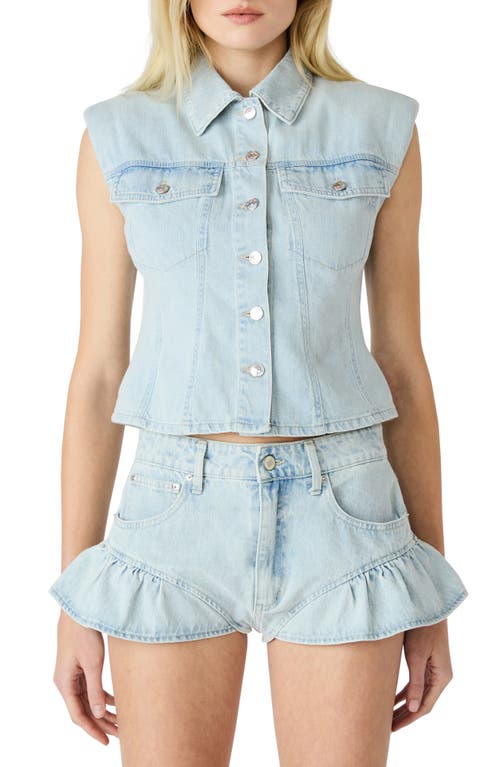 Steve Madden Steve Madden Cassady Crop Denim Vest