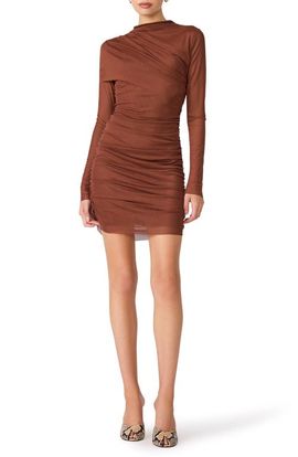 Steve Madden Steve Madden Catrina Ruched Mockneck Minidress
